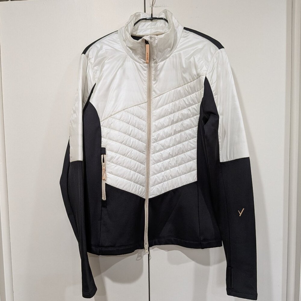 Indyeva light ski winter jacket mid layer, black white, M